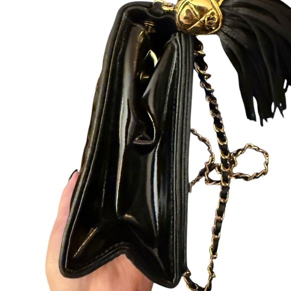 Chanel Black Quilted Patent Leather Bag - Picture 9 of 9